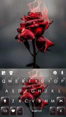 Burning Rose Keyboard Backgrou android App screenshot 0