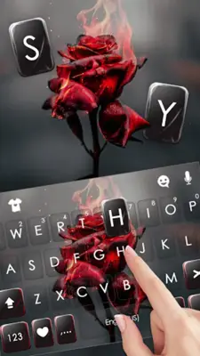 Burning Rose Keyboard Backgrou android App screenshot 3